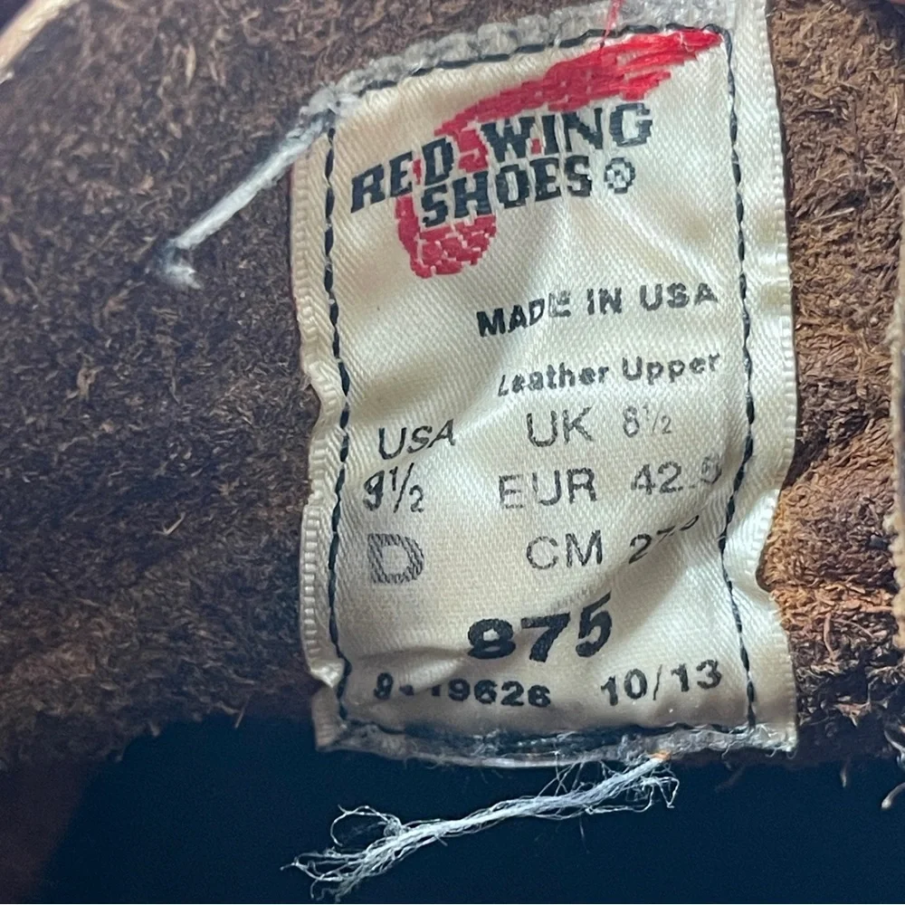 Red Wing CLASSIC MOC 865 BOOT IN ORO LEGACY LEATHER Size 9.5 DISTRESSED - Picture 15 of 15